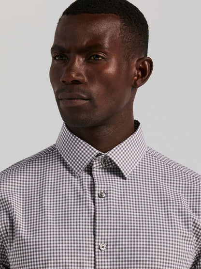 Perry Ellis Slim Fit Gingham Cotton Dress Shirt