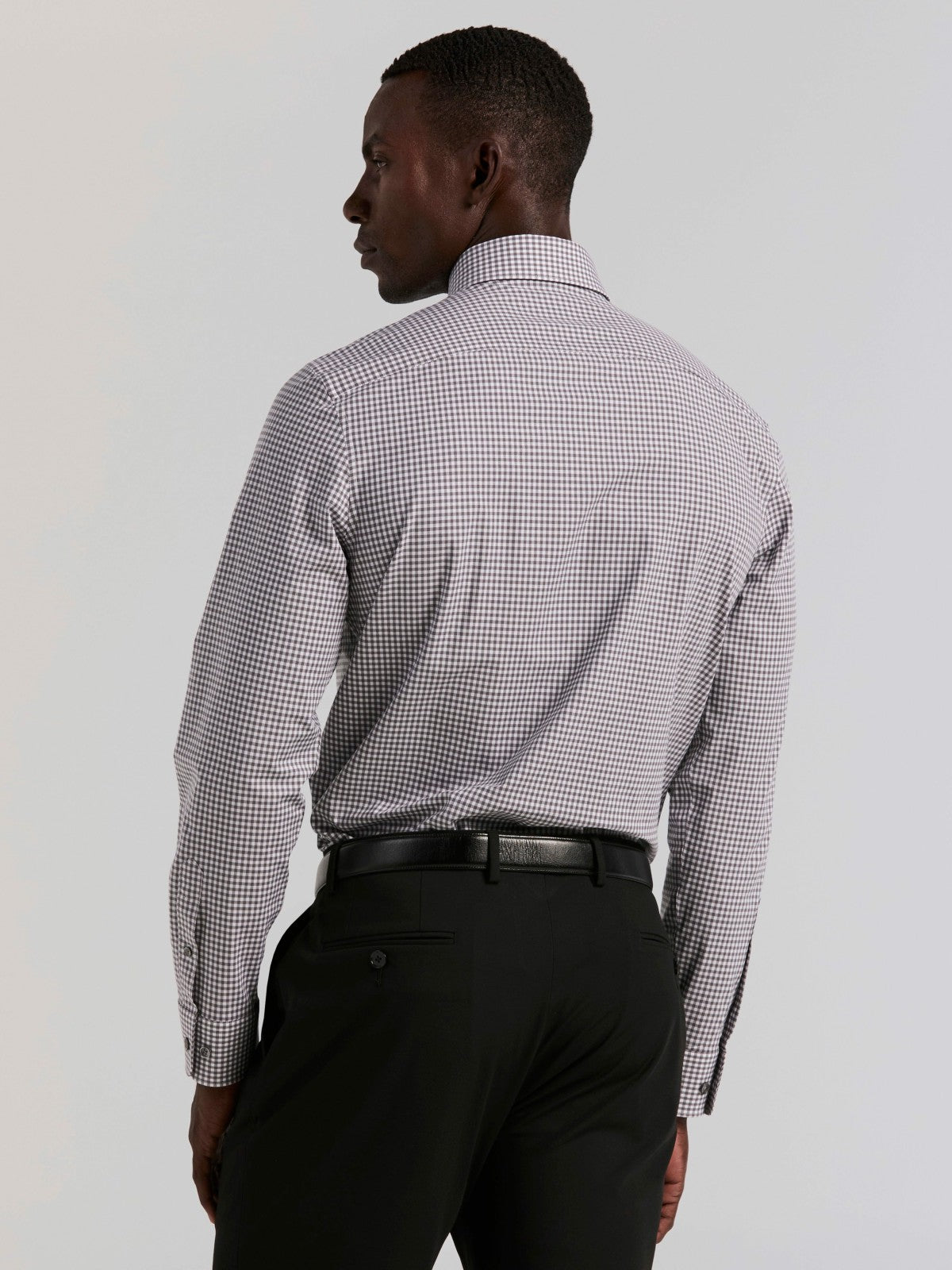 Perry Ellis Slim Fit Gingham Cotton Dress Shirt