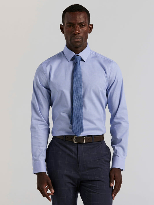 Perry Ellis Houndstooth Dobby Cotton Stretch Dress Shirt