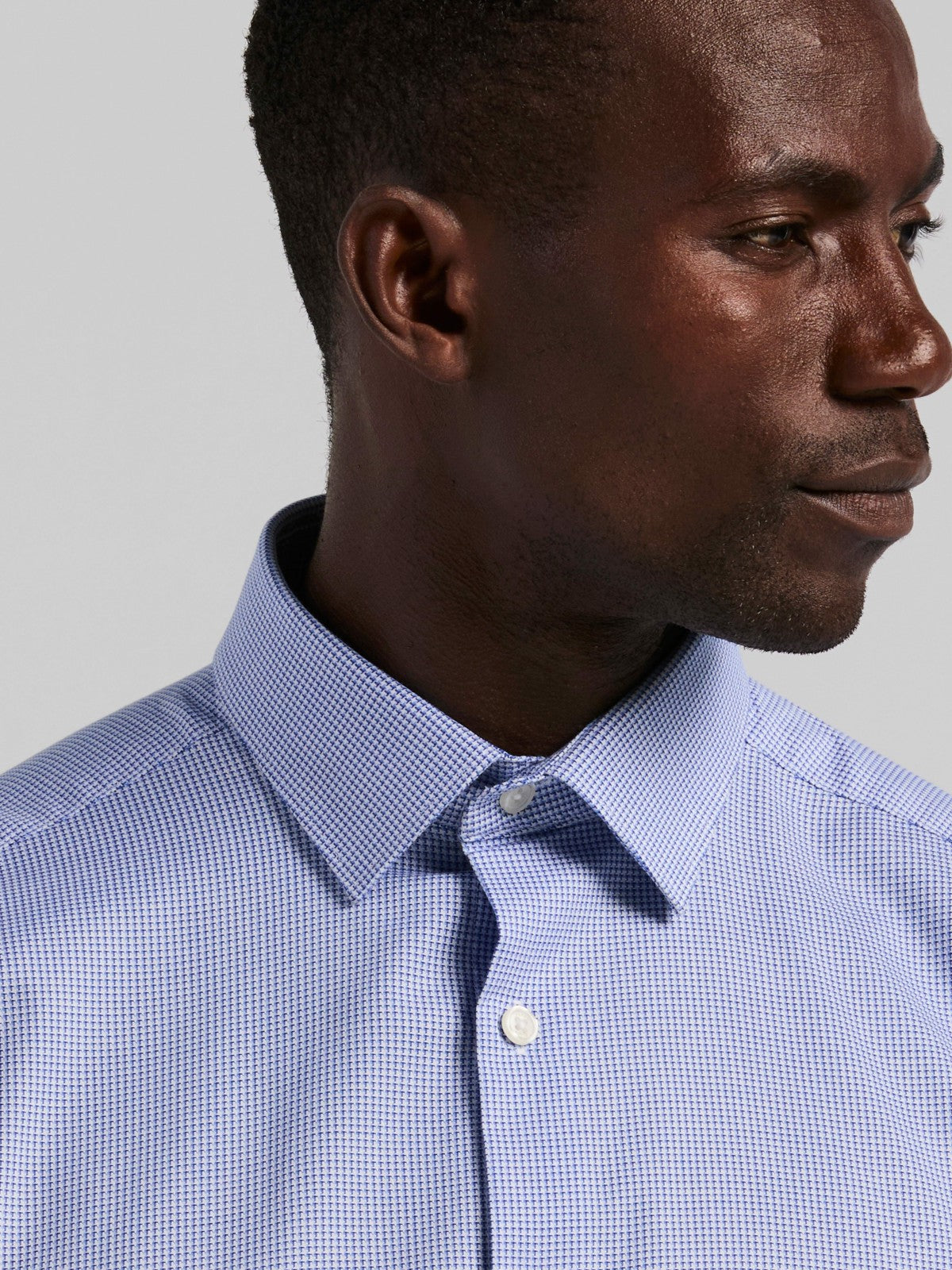 Perry Ellis Houndstooth Dobby Cotton Stretch Dress Shirt