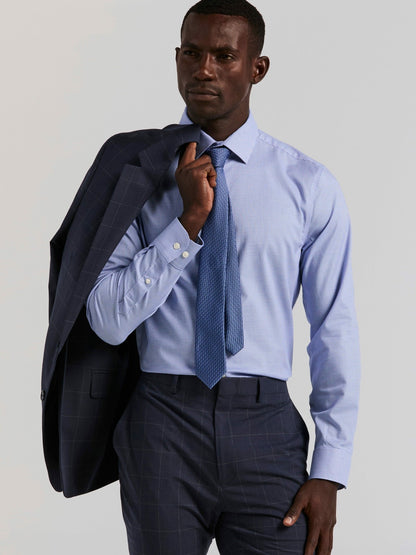 Perry Ellis Houndstooth Dobby Cotton Stretch Dress Shirt