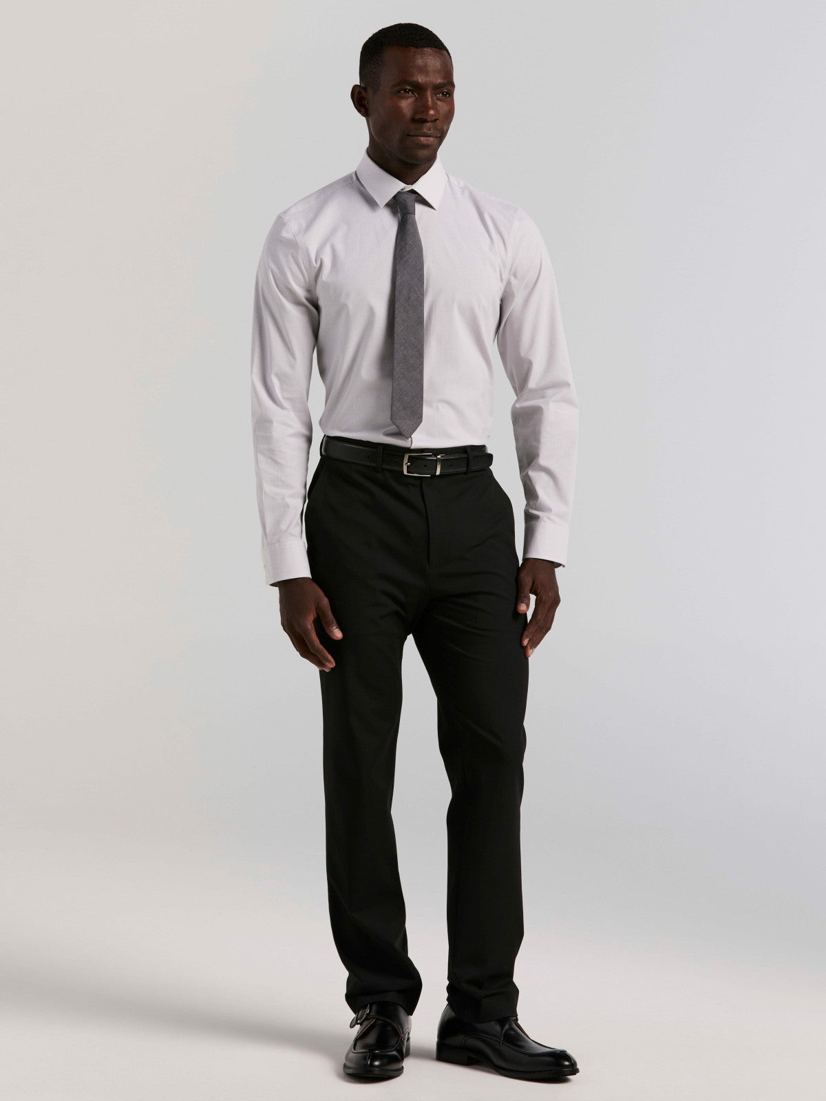 Perry Ellis Slim Fit Mini Stripe Dress Shirt