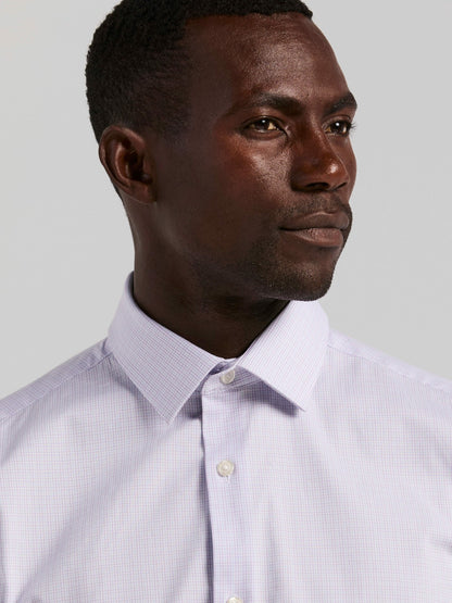 Perry Ellis Cotton Mini Plaid Slim Fit Dress Shirt