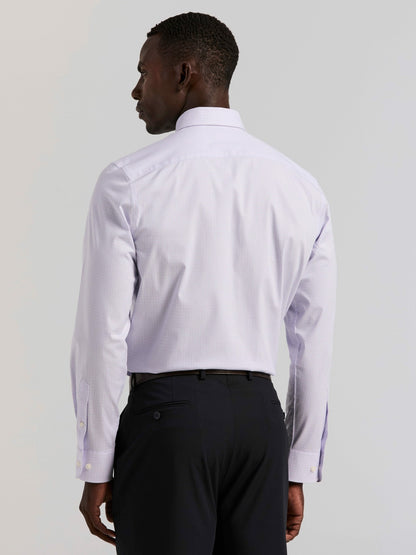 Perry Ellis Cotton Mini Plaid Slim Fit Dress Shirt