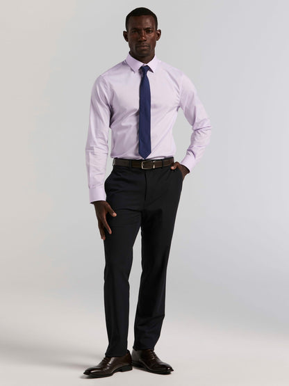 Perry Ellis Cotton Slim Fit Royal Oxford Dress Shirt