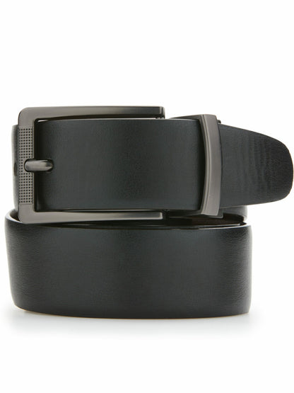Perry Ellis Burnished Reversible Leather Belt