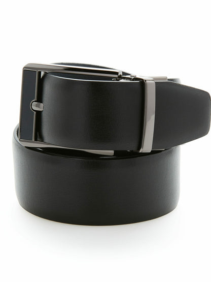 Perry Ellis Carbon Leather Reversible Belt
