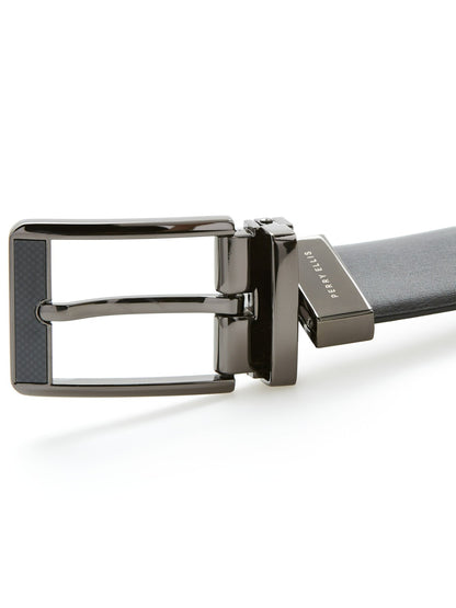 Perry Ellis Carbon Leather Reversible Belt