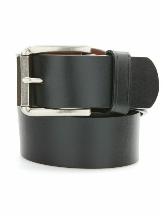 Perry Ellis Hex Roller Buckle Leather Belt