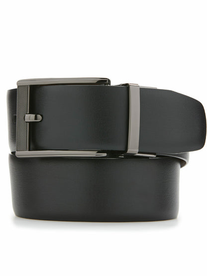 Perry Ellis Mesh Buckle Reversible Leather Belt