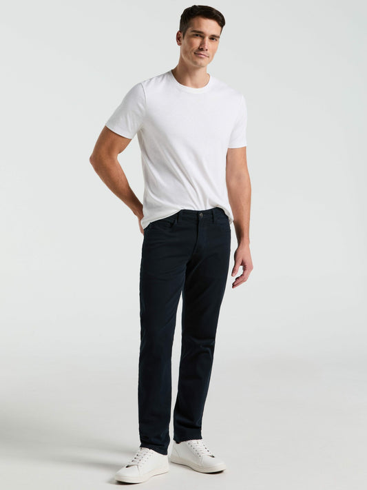 Perry Ellis Slim Fit Dyed Solid Twill Five Pocket Pant