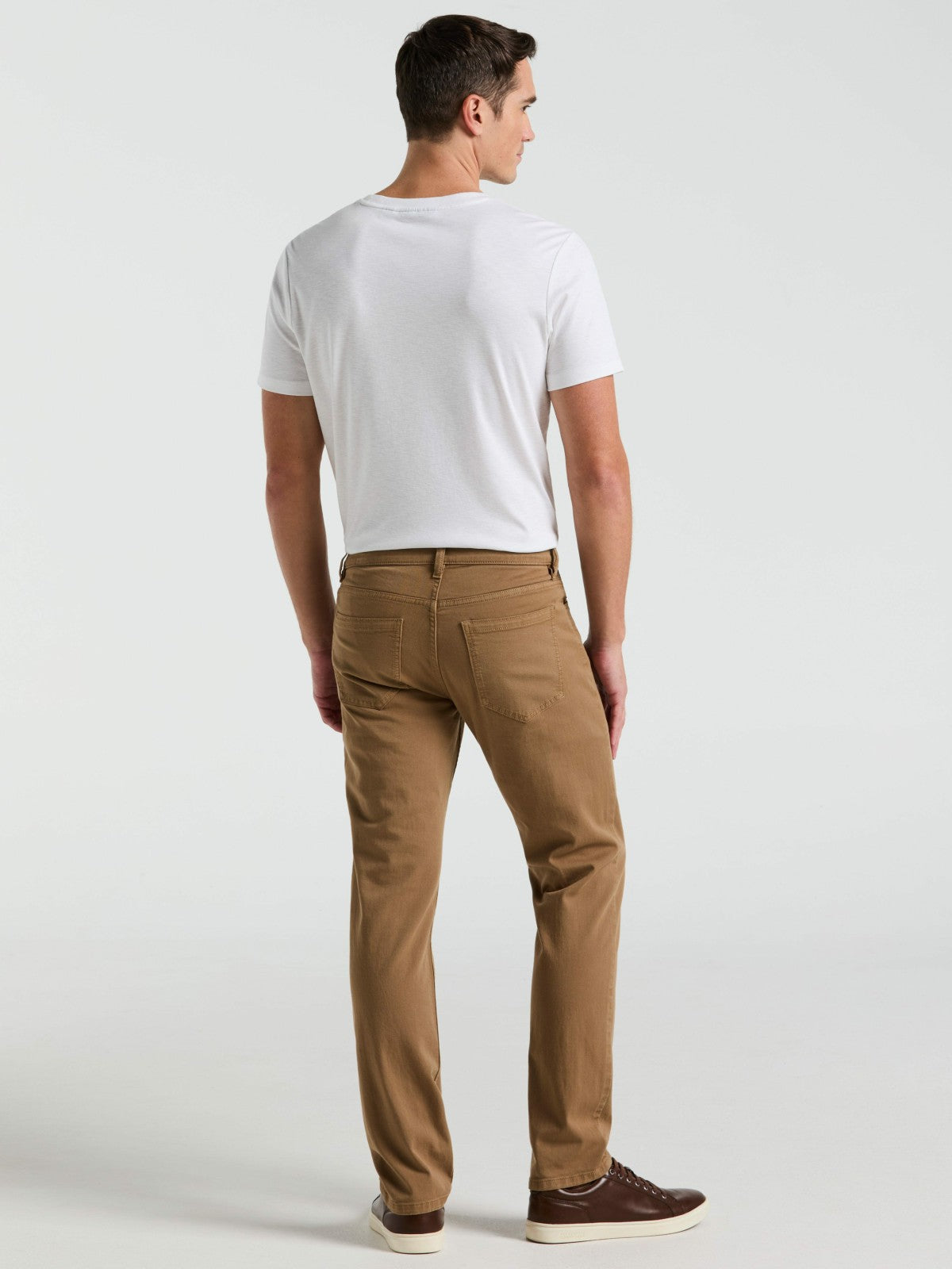 Perry Ellis Slim Fit Dyed Solid Twill Five Pocket Pant