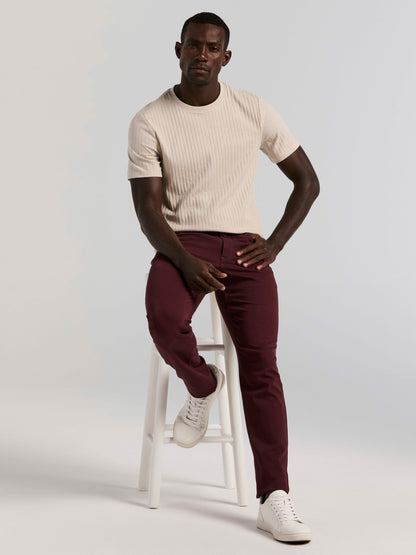 Perry Ellis Slim Fit Dyed Solid Twill Five Pocket Pant