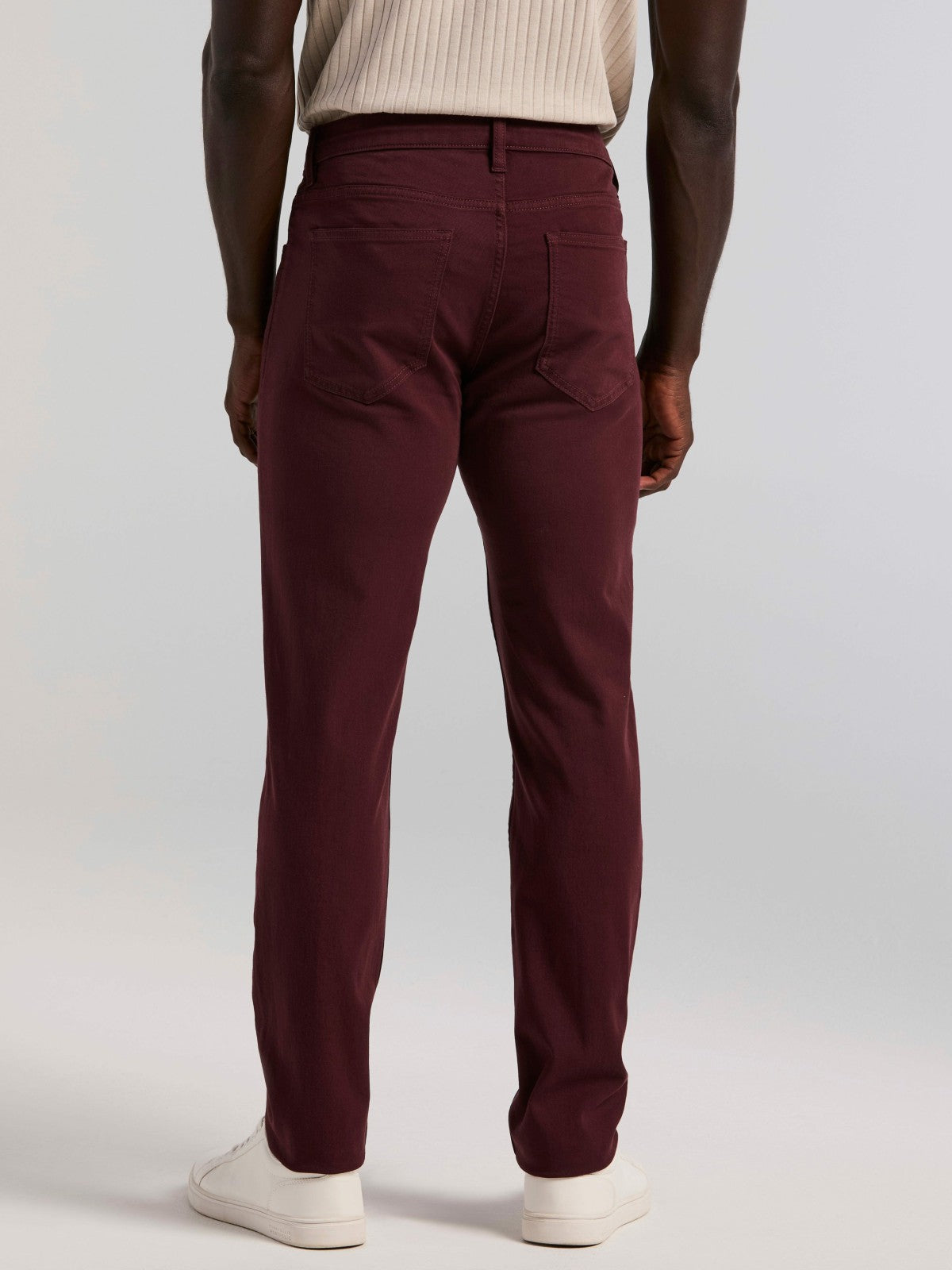 Perry Ellis Slim Fit Dyed Solid Twill Five Pocket Pant
