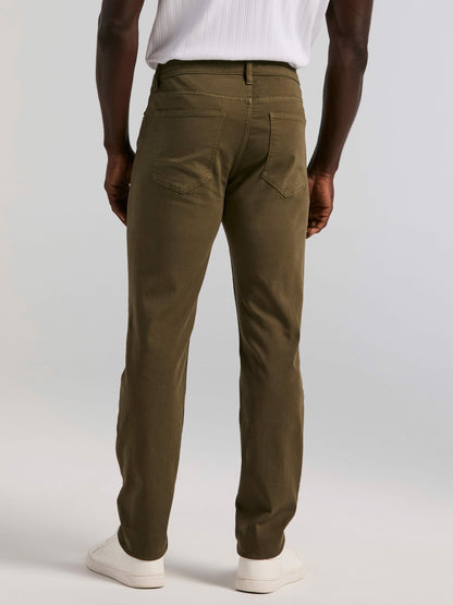 Perry Ellis Slim Fit Dyed Solid Twill Five Pocket Pant