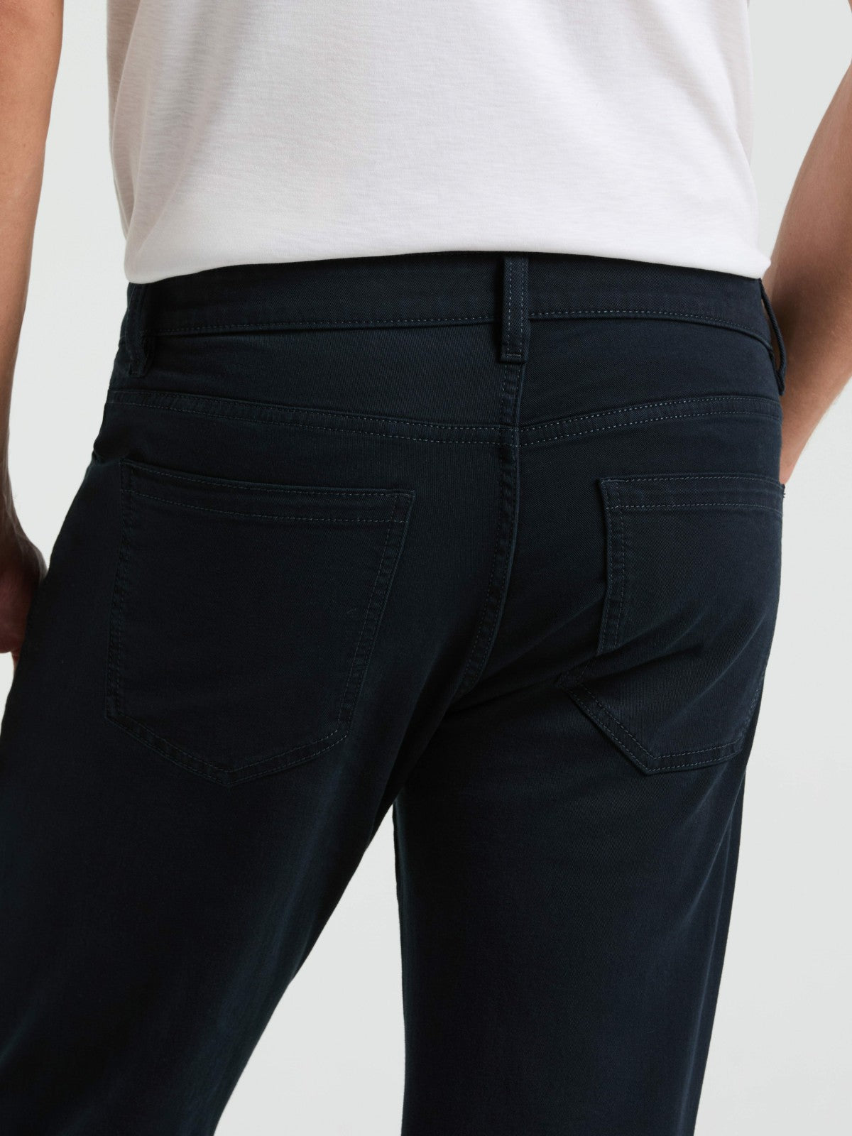 Perry Ellis Slim Fit Dyed Solid Twill Five Pocket Pant