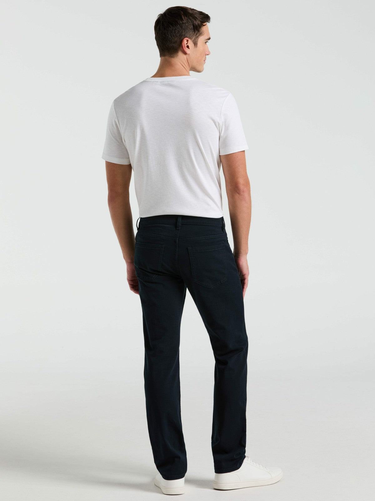 Perry Ellis Slim Fit Dyed Solid Twill Five Pocket Pant
