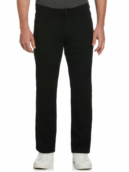 Perry Ellis Slim Fit Dyed Solid Twill Five Pocket Pant