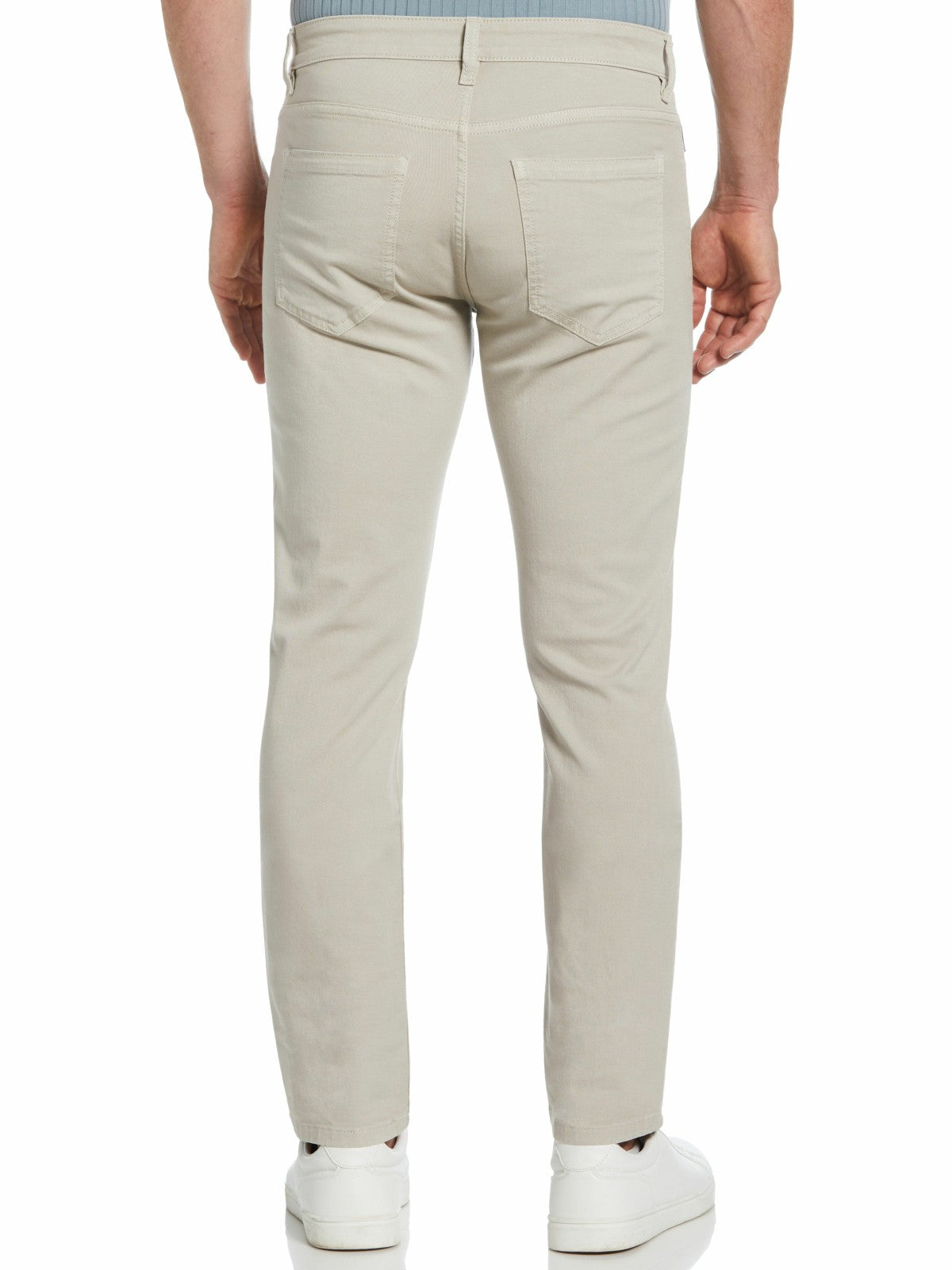 Perry Ellis Slim Fit Dyed Solid Twill Five Pocket Pant
