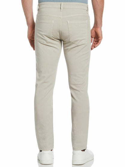 Perry Ellis Slim Fit Dyed Solid Twill Five Pocket Pant