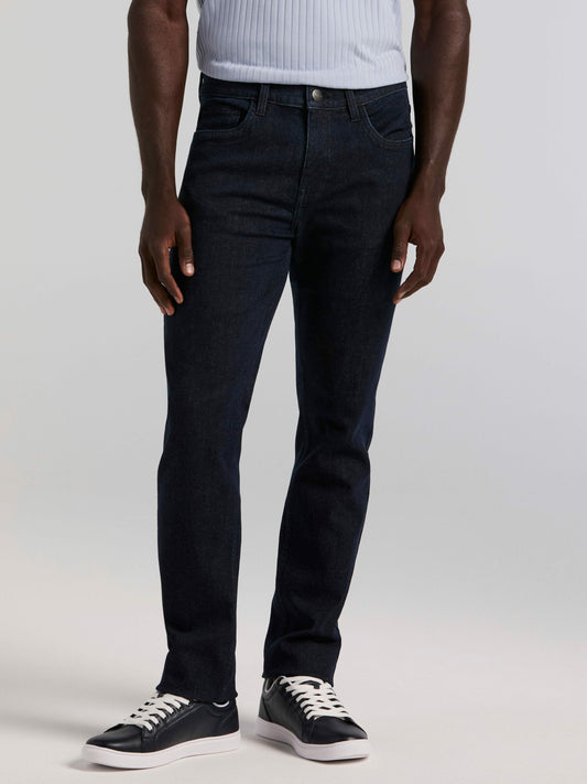 Perry Ellis Slim Fit Indigo Rinse 5-Pocket Stretch Denim Jeans