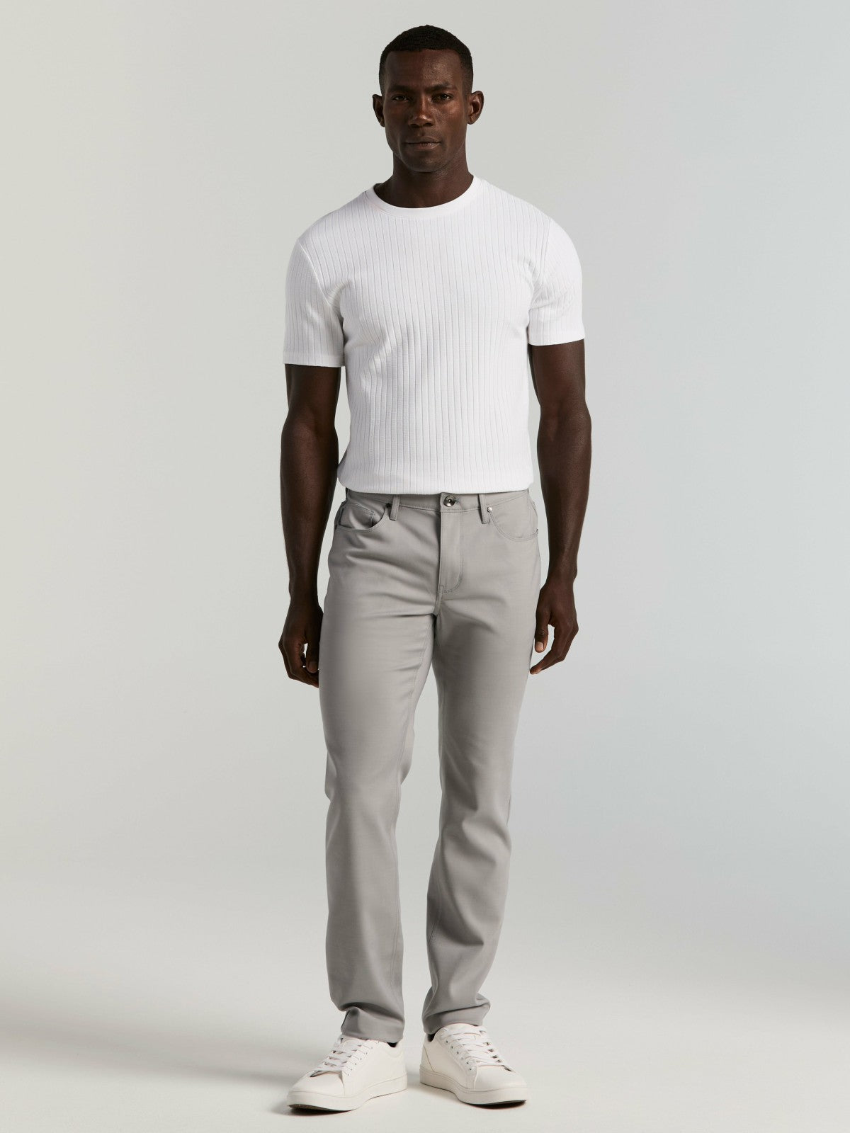 Perry Ellis Slim Fit Double Cloth 5-Pocket Pants