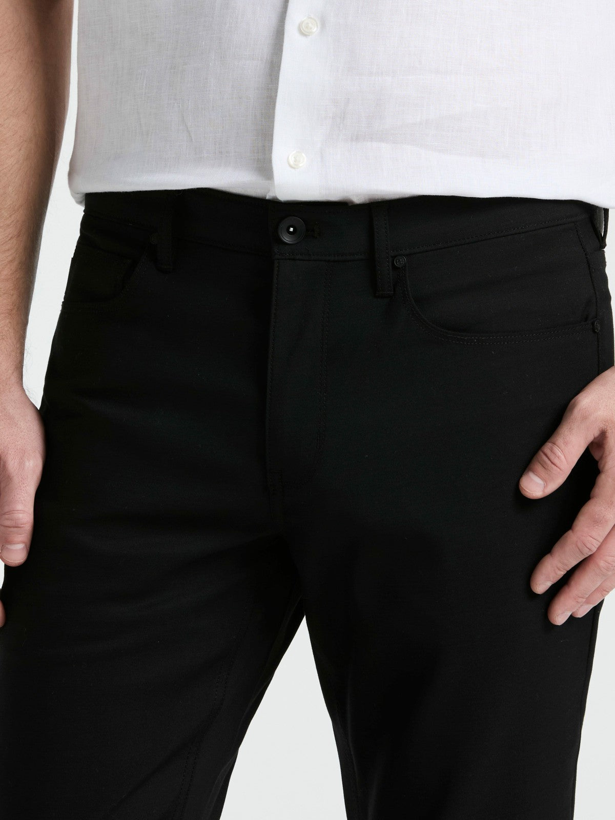 Perry Ellis Slim Fit Double Cloth 5-Pocket Pants
