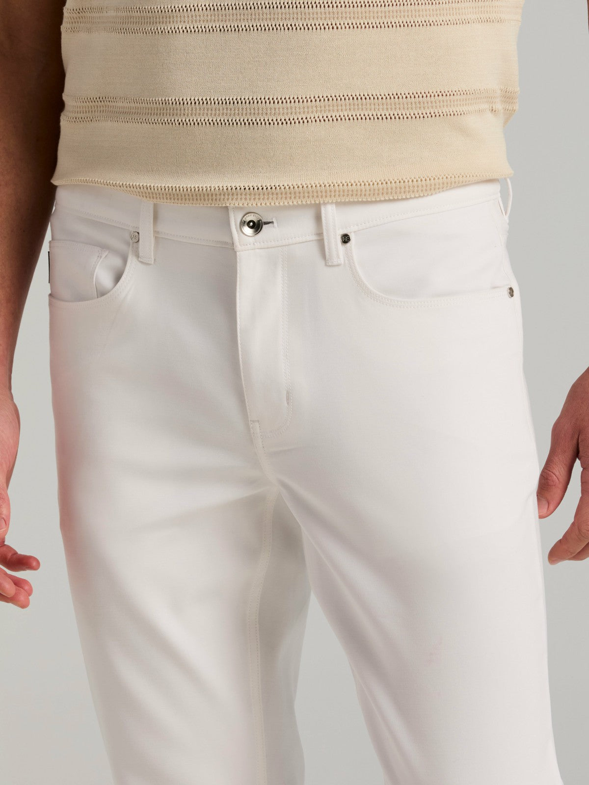 Perry Ellis Slim Fit Double Cloth 5-Pocket Pants