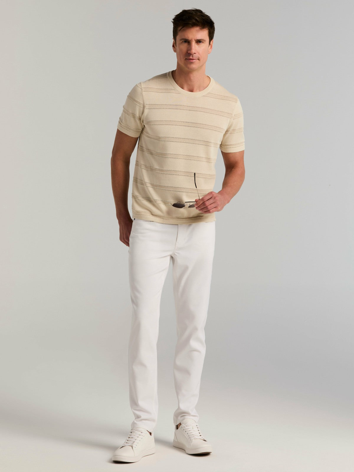 Perry Ellis Slim Fit Double Cloth 5-Pocket Pants