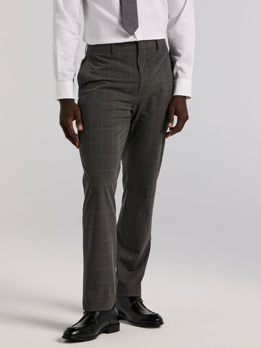 Perry Ellis Slim Fit Windowpane Suit Pant