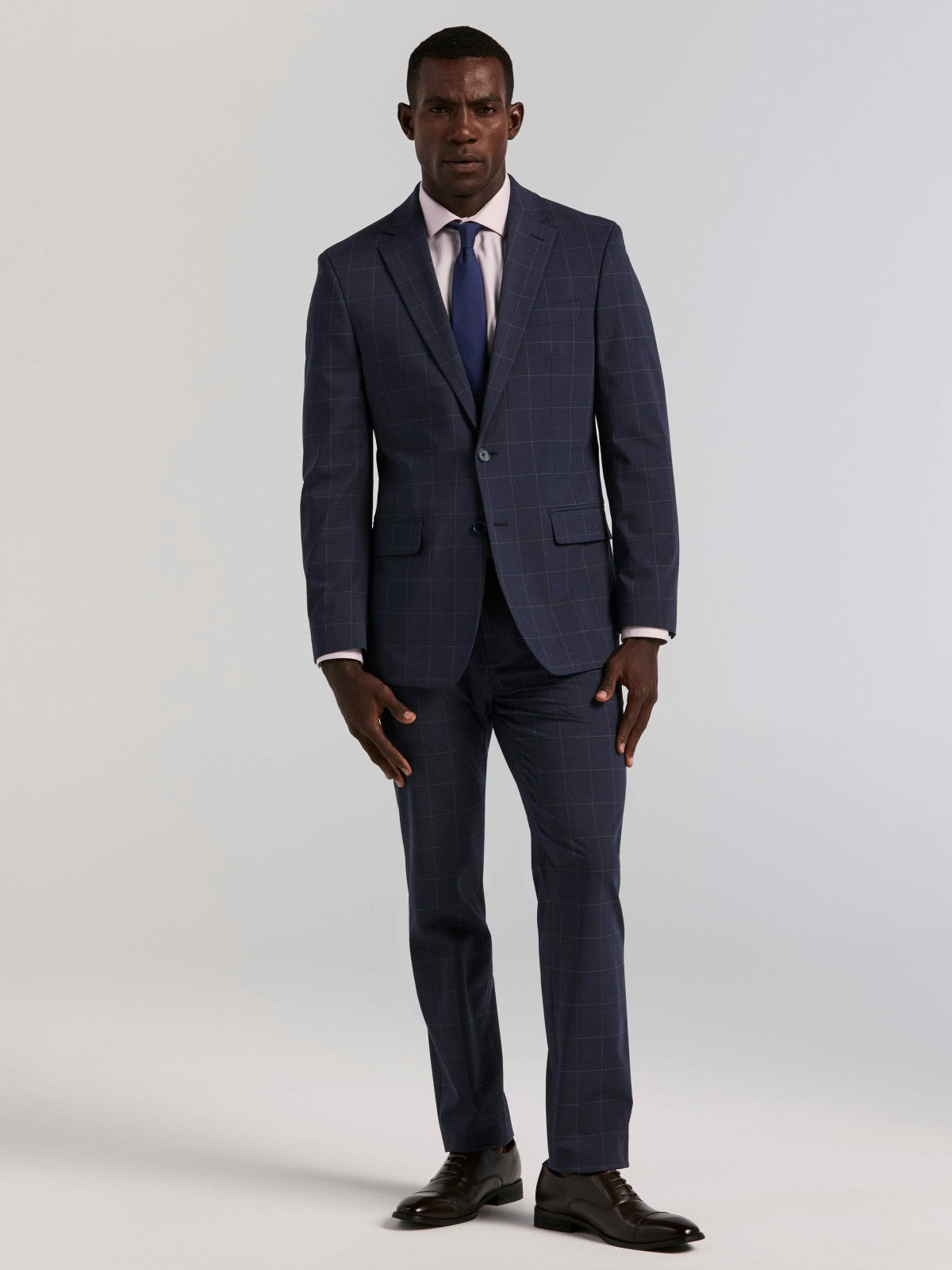 Perry Ellis Slim Fit Windowpane Suit Pant