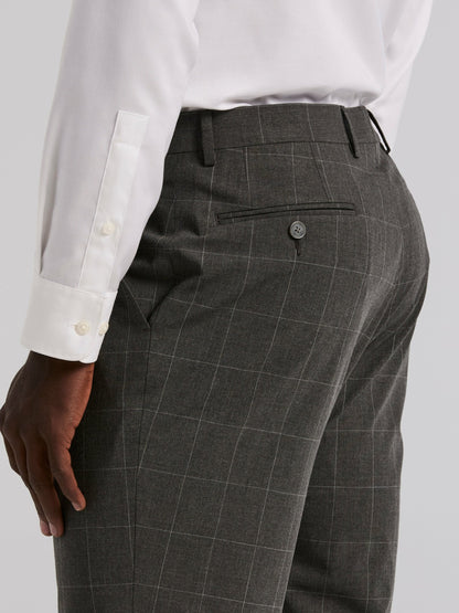 Perry Ellis Slim Fit Windowpane Suit Pant