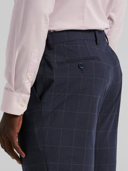 Perry Ellis Slim Fit Windowpane Suit Pant