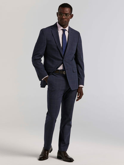 Perry Ellis Slim Fit Windowpane Suit Pant