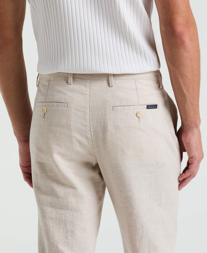 Perry Ellis Slim Fit Flat Front Linen Blend Chino Pant