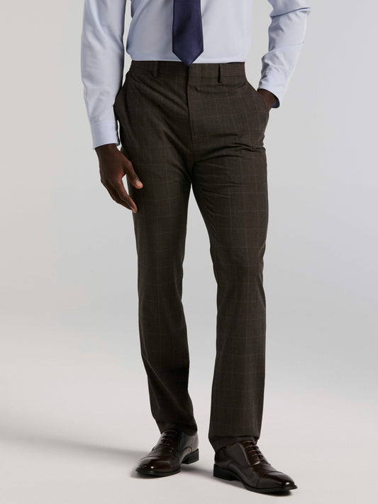Perry Ellis Slim Fit Windowpane Suit Pant