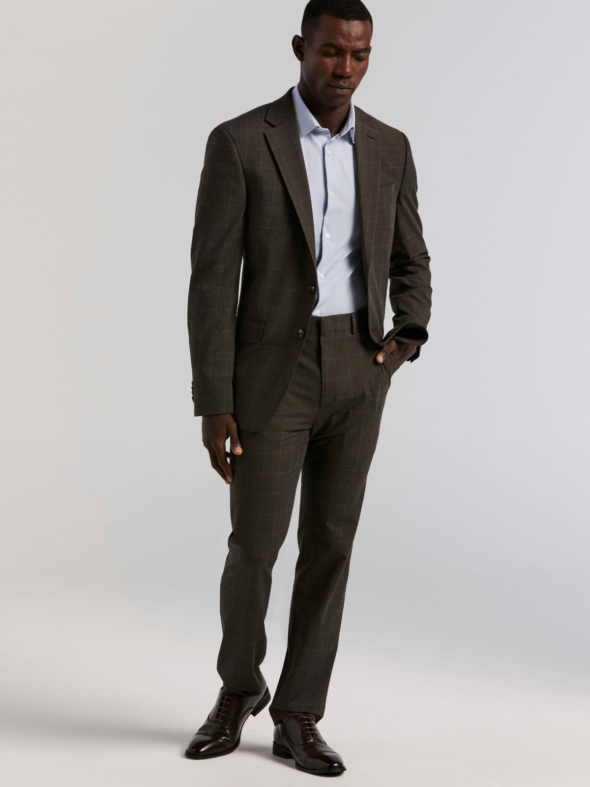 Perry Ellis Slim Fit Windowpane Suit Pant