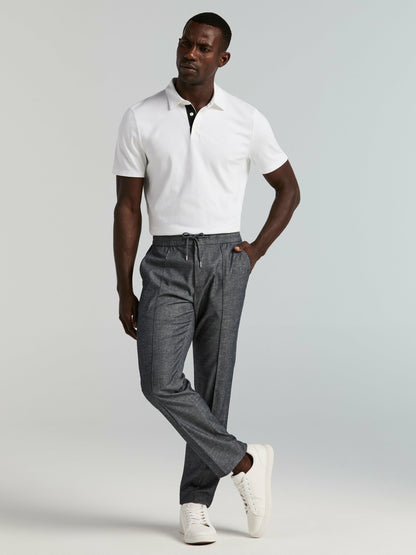 Perry Ellis Slim Fit Linen Blend Drawstring Pants