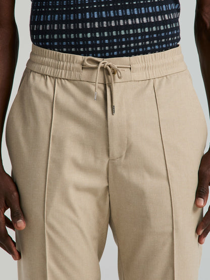 Perry Ellis Slim Fit Linen Blend Drawstring Pants