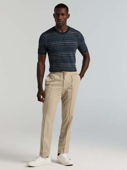 Perry Ellis Slim Fit Linen Blend Drawstring Pants