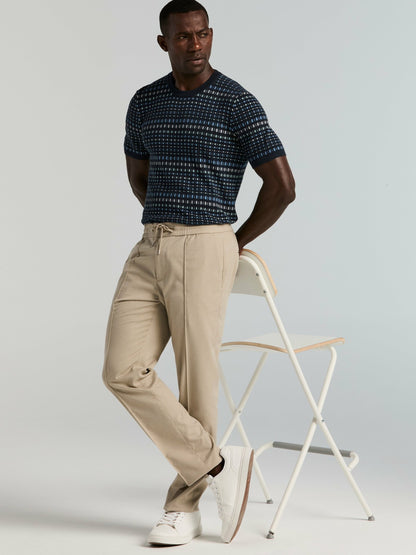 Perry Ellis Slim Fit Linen Blend Drawstring Pants