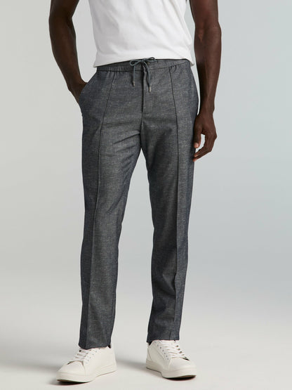 Perry Ellis Slim Fit Linen Blend Drawstring Pants
