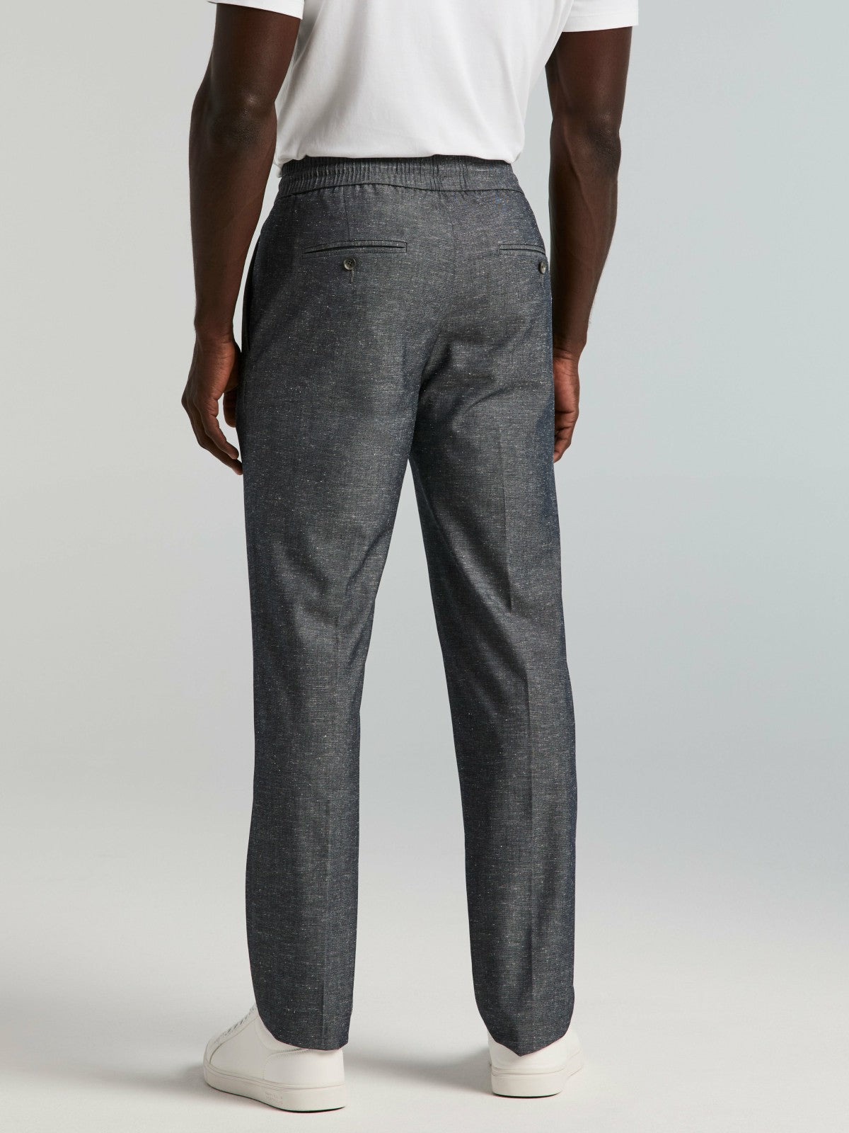 Perry Ellis Slim Fit Linen Blend Drawstring Pants