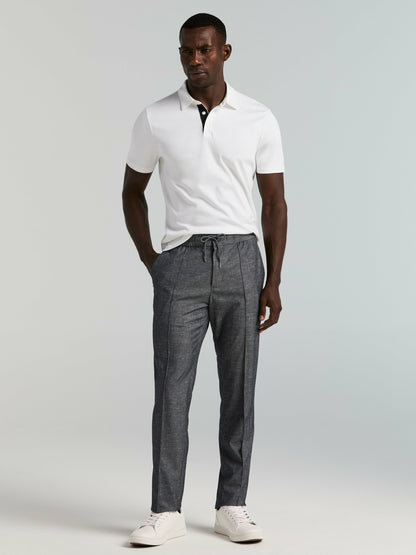Perry Ellis Slim Fit Linen Blend Drawstring Pants