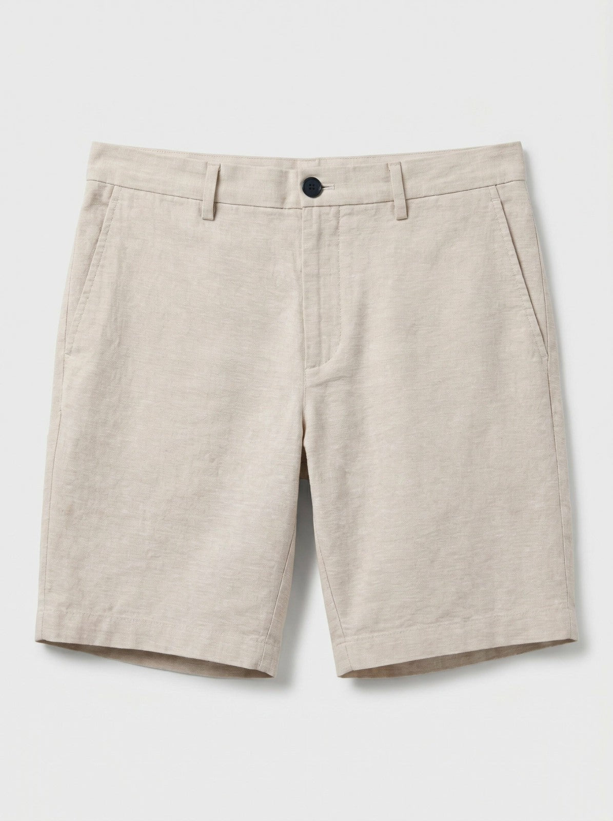 Perry Ellis 8" Flat Front Linen Cotton Short