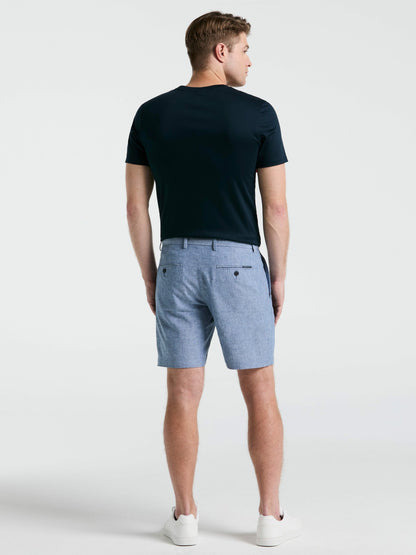 Perry Ellis 8" Flat Front Linen Cotton Short