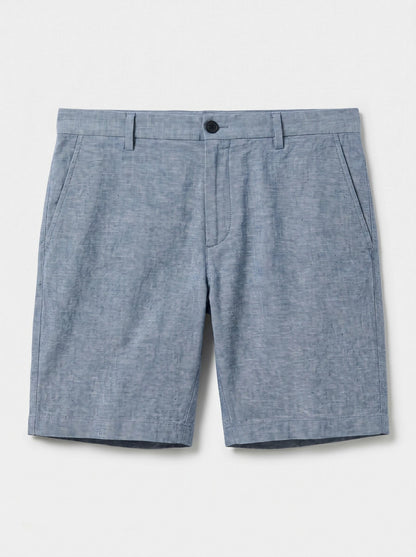 Perry Ellis 8" Flat Front Linen Cotton Short