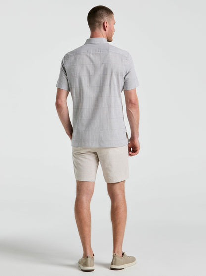 Perry Ellis 8" Flat Front Linen Cotton Short