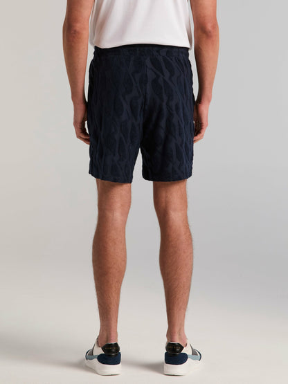 Perry Ellis Jacquard Terry Cloth Drawstring Shorts
