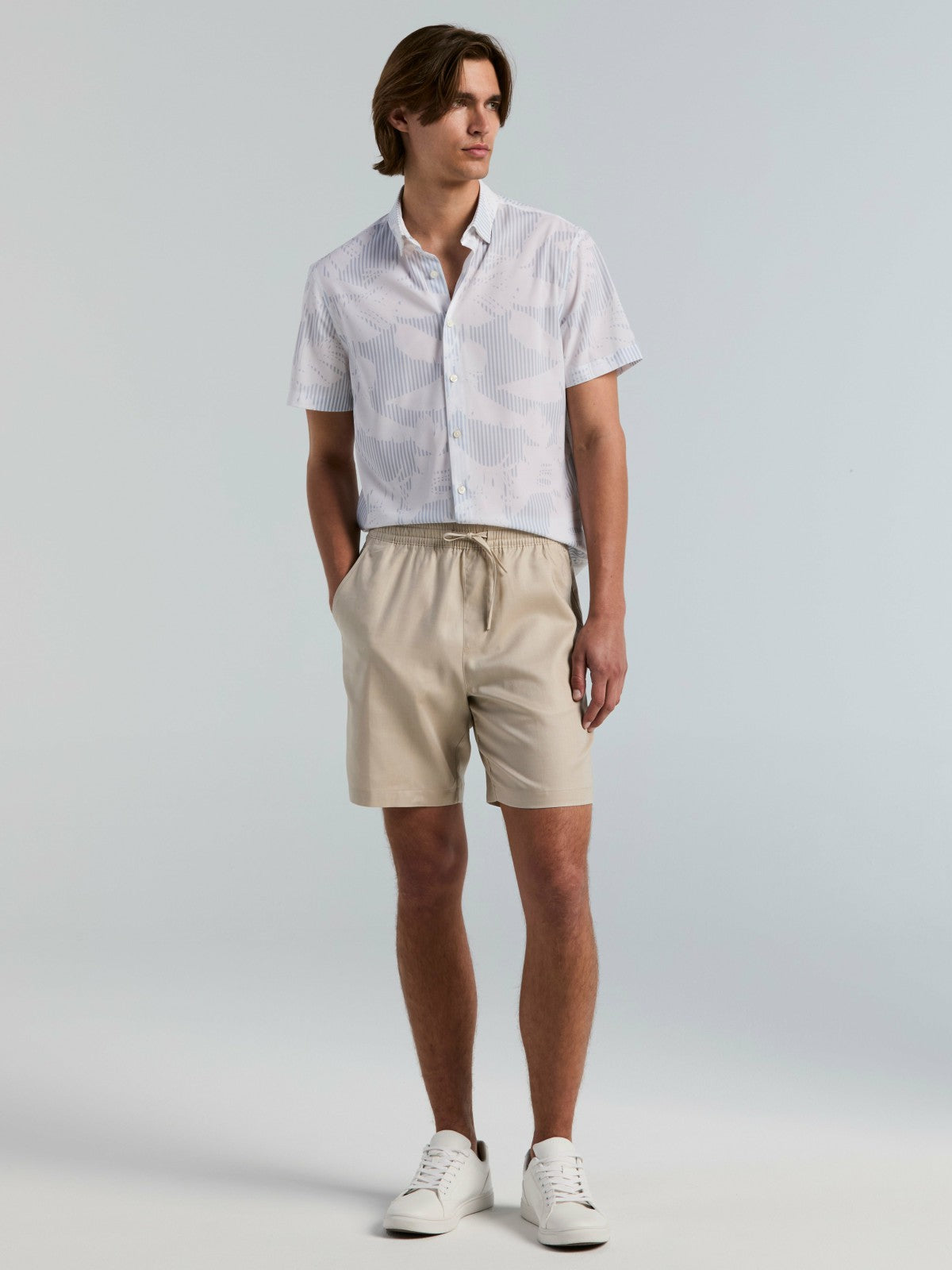 Perry Ellis 8" TENCEL™ Drawstring Shorts
